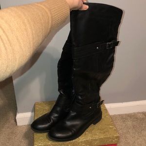 American Rag above-the-knee Black Leather Boots